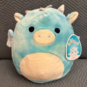 NWT Squishmallow 8” Keith Dragon Blue Tie Dye Stuffed Animal Plush